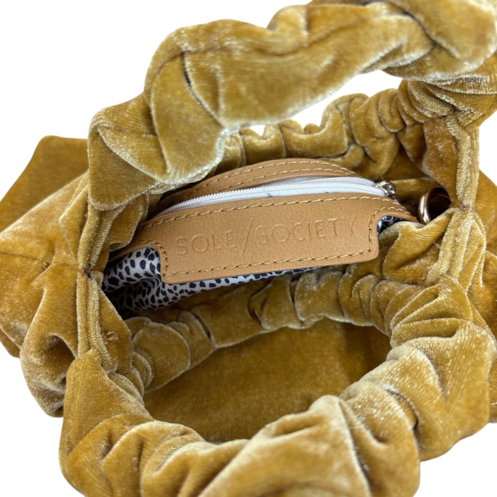Sole Society Velvet Mustard Ring Handbag - Picture 3 of 3